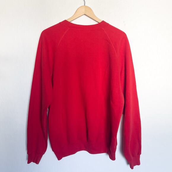 Vintage Suzy's Zoo Sweatshirt XL Wags & Wiskers Red Heart Dog 80's 90's Crewneck - Picture 5 of 6